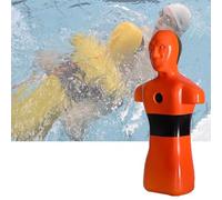 Manichino Di Salvataggio For Piscina/spiaggia/fiume Ad Alta Resistenza Con Tre Fori For L'iniezione Dell'acqua, Adatto For Adolescenti E Adulti(Orange)