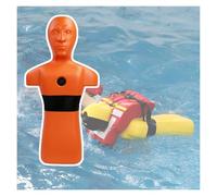 Manichino Di Salvataggio For Piscina/spiaggia/fiume For La Prevenzione Dell'annegamento Con Scarico Rapido E Tre Porte Iniezione Dell'acqua(Orange)