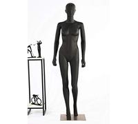Manichino femminile di alta qualità LF1-8 astratto nero laccato nero opaco a forma di naso e bocca (donna LF1-8)