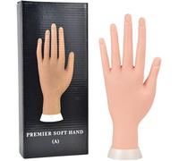 Manichino flessibile per esercitarsi sulle unghie e fare pratica con manicure, strumento morbido e resistente, flessibile, in plastica morbida, mobile per principianti di nail art (marrone)