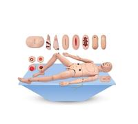 Manichino for addestramento sulle abilità infermieristiche, simulatore multifunzionale for la cura del paziente a grandezza naturale da 67 pollici con moduli genitali e piaghe da decubito(Male)