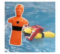 Manichino For Il Salvataggio In Acqua, Strumento Didattico For Prevenire L'annegamento In Piscine, Spiagge E Fiumi, Con Scarico Rapido Tre Porte Di Iniezione Dell'acqua(Orange)