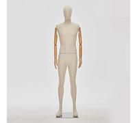 Manichino Full Body Femmina Maschio, Manichino Torso Regolabile Realistico con Testa, per Abbigliamento (Male Model)