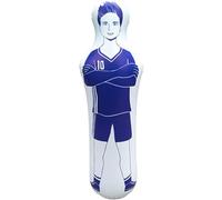 Manichino gonfiabile da calcio da 1,6 m, per difensore di calci liberi e difensore da parete, per allenamento (blu)