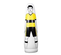 Manichino gonfiabile per allenamento di calcio per adulti e bambini, attrezzatura professionale portatile per pratica di calcio, sacco da boxe giallo 160 cm