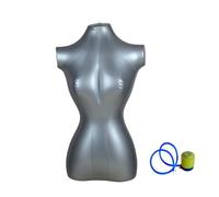 Manichino gonfiabile per la parte superiore del corpo femminile, manichino gonfiabile in plastica per abiti da donna, manichino morbido e sinuoso per l'esposizione di abiti da donna