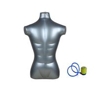 Manichino gonfiabile per la parte superiore del corpo maschile, espositore per modelli di abbigliamento maschile, espositore per abiti, manichino gonfiabile per esposizione di abiti