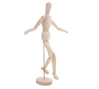 Manichino in legno per artisti con supporto, di figura da disegno con