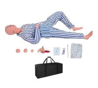 Manichino infermieristico a corpo intero, multifunzionale 170cm | con camice per paziente e modulo scambio per formazione degli studenti primo soccorso
