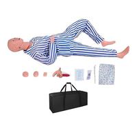 Manichino infermieristico per tutto il corpo per addestramento di primo soccorso, strumento didattico multifunzionale con camice paziente e scambio di moduli per studenti infermieristici