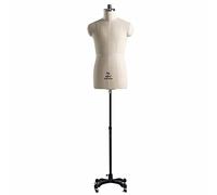Manichino maschile per cucito, taglie forti, completamente appuntabile, manichino da sarta su ruote, modello completo da sarto per adulti per progetti artigianali e sartoriali