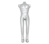 Manichino maschio gonfiabile a corpo intero senza braccia in plastica PVC busto fittizio per abbigliamento al dettaglio puntelli per vetrine mostre museo fiere nero