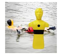 Manichino Per Addestramento Al Salvataggio In Acqua, Simulatore PE Con Peso Regolabile, Manichino Per Esercitazione Di Annegamento, 3 Ingressi D'acqua(Yellow)