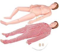 Manichino per allenamento infermieristico, modello medico completo con 3 moduli muscolari, abito da paziente per operazioni infermieristiche di base, ideale per la cura del paziente e l'educazione