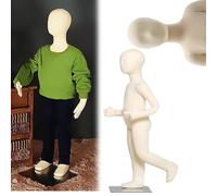 Manichino Per Bambini A Figura Intera Con Testa, Torso Morbido E Snodabile Con Supporto Staccabile/Manichino Da Cucito In Schiuma Realistico Per Ragazzi E Ragazze, Abiti Unisex, Corpetto E Pantaloni,