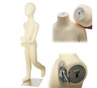 Manichino Per Bambini Staccabile, Manichino Flessibile A Torso Intero E Manichino Per Esposizione Di Vestiti Per Bambini Senza Volto, Età 1 2 3 4 5 6 8 10 12 13 14 Anni, Cucito, Unisex, Beige, 3 Anni