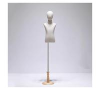 Manichino per il busto del bambino, forma a mezzo corpo appuntabile con supporto regolabile in legno massello per esporre abiti, neutro