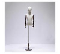 Manichino per il busto del bambino, forma a mezzo corpo appuntabile con supporto regolabile in legno massello per esporre abiti, neutro
