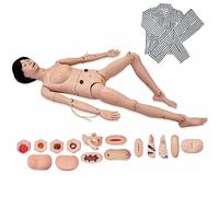 Manichino per infermieristica, simulatore medico, per allenamento, modello completo per pratica di cura dei traumi, altezza 170 cm, ideale per tirocini infermieristici