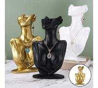 Manichino porta collana espositore per gioielli in resina elegante per