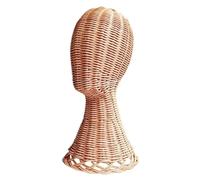 Manichino professionale in rattan per esporre parrucche e cappelli, per salone di bellezza, sfilata di moda, adatto per stilisti