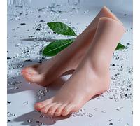 Manichino realistico per piedi in silicone con scheletro, perfetto per esporre gioielli e sandali, modello di piede finto durevole per soluzioni di vendita al dettaglio e vetrina
