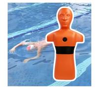 Manichino Salvavita For Allenamento In Piscina, Manichino Salvavita For Pratica In Acqua, Strumenti Di Prevenzione PE Pesanti Da 50 Kg, Con 3 Fori Di Iniezione Acqua(Orange)
