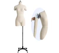 Manichino Sartoriale Busto Donna, Rotabile 360° Regolabile Manichini Busti Sartoriali Con Braccio Di Aspirazione Magnetico Per L'esposizione Di Abbigliamento,B-style-10