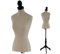 Manichino sartoriale busto donna T220 fibre di poliestere con treppiede avorio