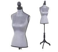 Manichino sartoriale busto donna T220 velluto con treppiede grigio