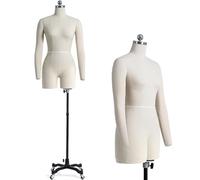 Manichino Sartoriale Donna, Manichino Donna con Supporto, Manichino Taglie Forti per Pratica di Cucito, Manichino Donna per Sarti dalla Forma di Torso Femminile per Sarte,WITHarms-M82