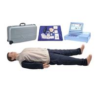 Manichino Simulatore RCP per Formazione, Schermo LCD 8", 3 Modalità Addestramento, Stampa Report, Regalo Studente Medicina, Modello Anatomia Umana