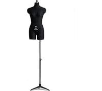 Manichino Torso Manichino Corpo Manichino Professionale for Cucire Manichino Donna, Regolabile Plus Corpo Manichino Treppiede Stand(Black,Model 88)