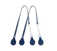 Manici in Alluminio superfibra Argento, Manici in Pelle a Catena per Borsa Obag O Bag