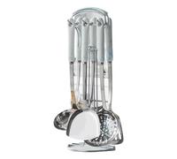 Manici in ceramica Set di utensili da cucina Utensili da cucina in acciaio Set di fornelli Pale Cucchiai Colino(3-Pack)