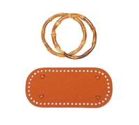 Manici per Borsa con Base in Pu, Accessori Fai da Eleganti | Fori Già Predisposti, Comodi da Impugnare, per Riparazioni Domestiche e Progetti Manuali, Set con Fondo