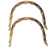 Manici per Borse in Bambù Manici per Borse 2pcs Manici per Borse in Bambù a Forma Di U Manici per Borse Con Fibbia Dorata Manici per Borse Di Ricambio Fai-Da-Te Realizzare Borse Giallo Dorato Grandi