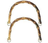 Manici per Borse in Bambù Manici per Borse 2pcs Manici per Borse in Bambù a Forma Di U Manici per Borse Con Fibbia Dorata Manici per Borse Di Ricambio Fai-Da-Te Realizzare Borse Giallo Dorato Grandi