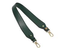 Manici Per Borse In Pelle Tracolla Per Borsa A Tracolla Lunga 60Cm Cintura Per Borsa Di Ricambio Con Fibbia In Oro Argento, Verde scuro, Fibbia d'argento