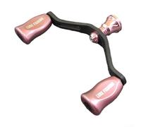Manico a bilanciere doppio in fibra di carbonio, 25 g, compatibile con mulinelli EXLSTLT per FUEGO, palla con impugnatura dotata di cuscinetto, non compatibile con manici per colata (rosa)