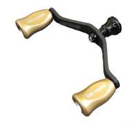 Manico a bilanciere doppio in fibra di carbonio, 25 g, compatibile con mulinelli EXLSTLT per FUEGO, palla con impugnatura dotata di cuscinetto, non compatibile con maniglie per fusione (oro chiaro)