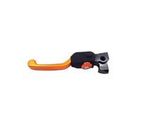 Manico a leva del freno a frizione moto regolabile 1 coppia pieghevole 7 ingranaggi compatibili con modelli 2014-2024(Orange Clutch Lever)