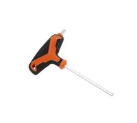 Manico a T bimateriale 6 mm, design ergonomico, adatto per strumenti di lavoro e uso generale nel fai da te e nella manutenzione.