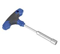 Manico a T con tazza esagonale lunga 12 mm, ideale per strumenti di fissaggio e lavori di precisione.