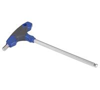 Manico a T con testa a sfera da 2,5 mm, ideale per l'utilizzo in meccanismi e attività di regolazione in spazi ristretti.