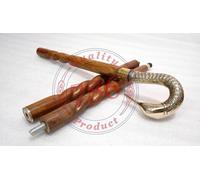 Manico a testa di cigno in stile vintage in ottone, bastone da passeggio in...