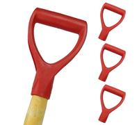 Manico a vanga, manico da 4 pezzi di pala sostituzione del colore rosso da 4x7 pollici di plastica manico a forma di d-robusta maniglia per vanga a forma di D per scavare l'agricoltura da campeggio d