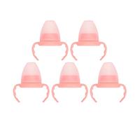 Manico del tappo della bottiglia infantile Impostare la transizione dell'impugna non slittata da bottiglia di latte alla tazza per bambini piccoli materiale pp rosa 5pcs