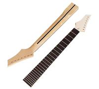Manico Della Chitarra FaidaTe 6 Corde 24 Tasti Manico A Corno Affilato Acero Opaco Manico Per Chitarra Elettrica ST Fai Da Te Modificata(White)