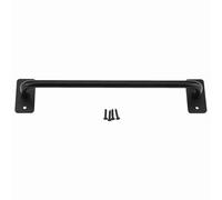 Manico della porta del fienile scorrevole, manico di ferro grande industriale nero per porte del fienile, cancelli, garage, capannoni, accessori per hardware in metallo, (L)
